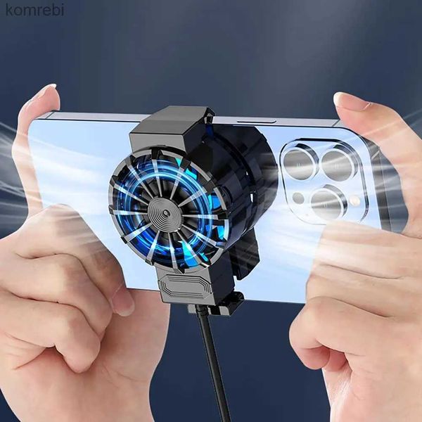 Other Cell Phone Accessories Powerful Lightweight Mobile Phone Game Cooling Fan Radiator Non-slip Universal Phone Cooler Fan Cellphone Acces