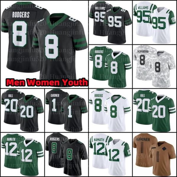 Davante Adams Aaron Rodgers Garrett Wilson Football Jersey Ahmad Sauce Gardner Quinnen Williams Breece Hall Haason Reddick Gastineau Darrell