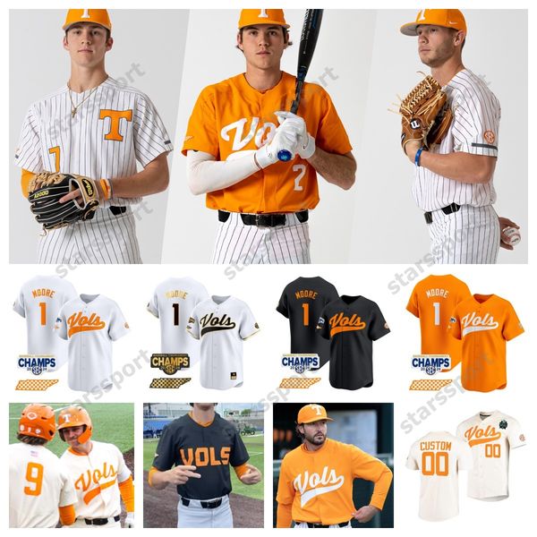 2024 Tournament Champions Tennessee Volunteers Baseball CWS Christian Moore Bradke Lohry Blake Burke Billy Amick Kavares Tears Cannon Peeble