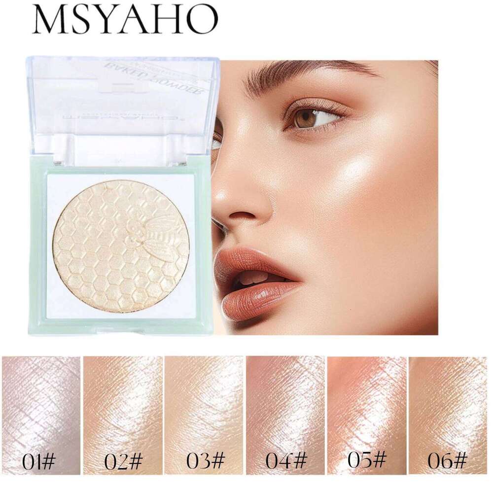 1pc Baked Highlighter Matte Powder Blush Contour Palette Natural Nude Pearlescent Fine Flash Longlasting Brighten Face Makeup X250717