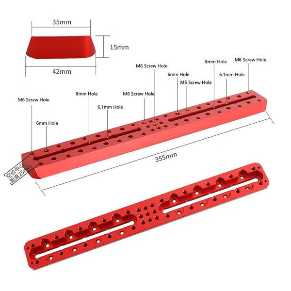250-355mm Guide Mirror Dovetail Mounting Fixing Plate & Cross Dovetail Slot Clamp for Telescope