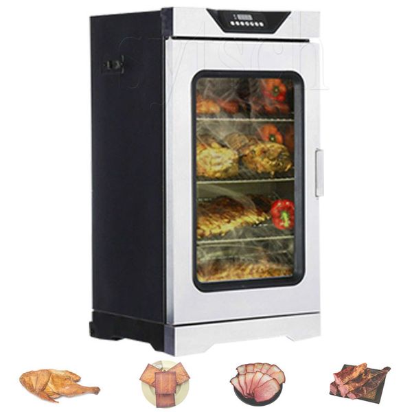 220V Intelligent Electric Chicken Fish Food Smoking Machine Household Small Commercial Bacon Furnace Meat Smoked Oven