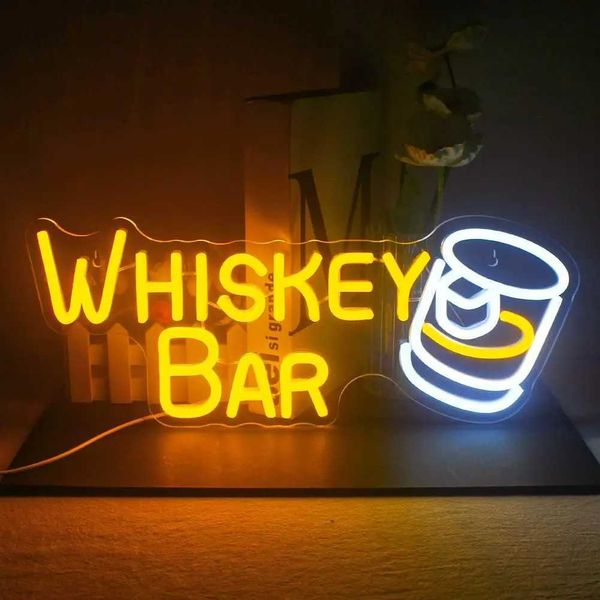 Whiskey Bar Neon Light LED Light Used for Wall Decoration Home Bar Party Light Restaurant Beer Beverage Cafe Tavern Club Light B240817