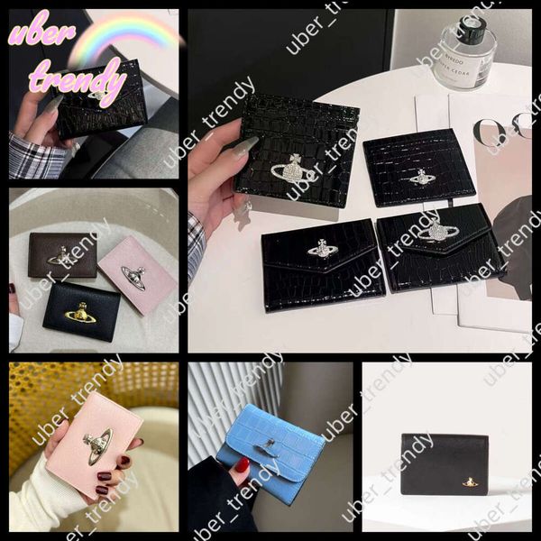 High Quality Wallet Designer Bag Wallet Luxury Fashion Westwood Bag Saturn Holders Brand Wallets Large Capacity Leather Westwood Business Ca