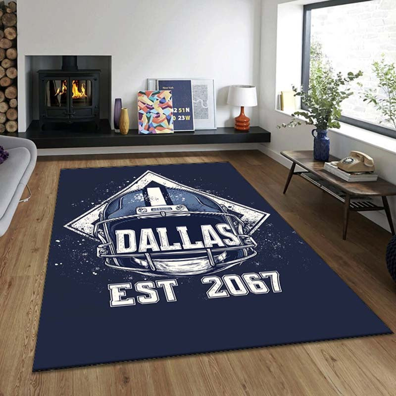 TEMU [31x20in-78x50cm 1pc Comfortable Rug][machine Washable]dallas Design Area Rug-soft, Non-slip, Cozy Floor Mat For Living Room, Bedroom, Office -