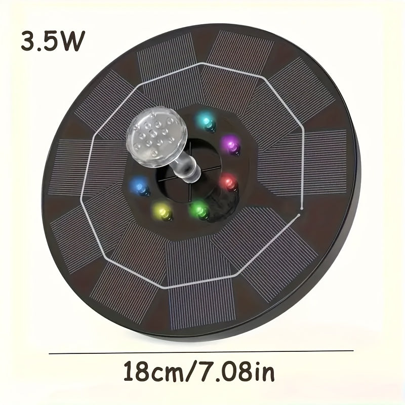 TEMU Solar Fountain Pump With 6 Spray Heads Auto Spray Height Adjustable Ideal For , , Gardens, Pools Aquariums Decorative Water Feature, Solar