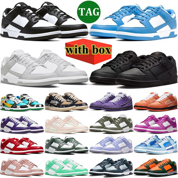 with box men women running shoes outdoor durable sneakers mens womens stylish trainers comfortable sports shoe Grey Fog Triple Black Pink