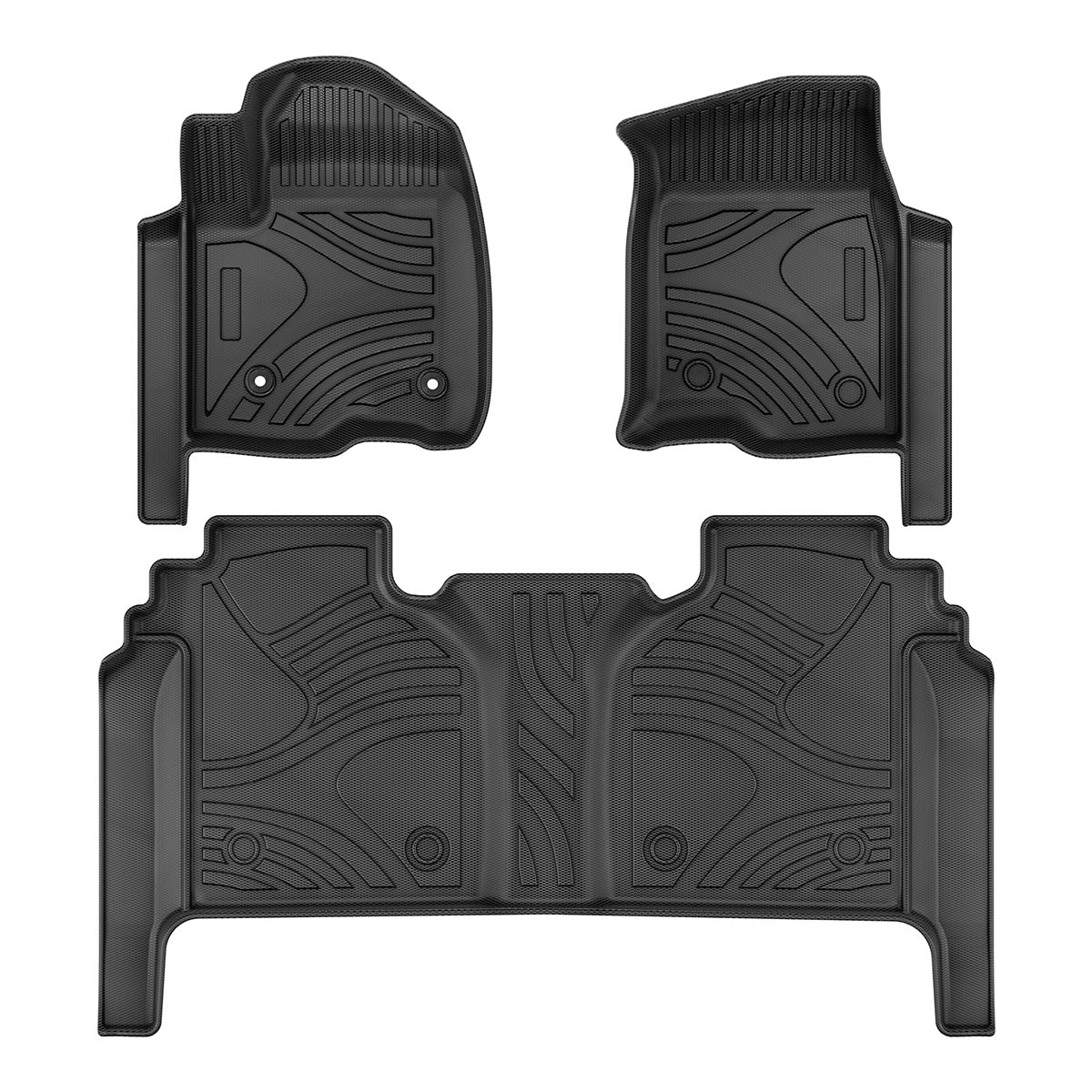 Floor Mats for 2019-2025 Chevrolet Silverado 1500 - GMC Sierra 1500 & 2020-2025 Silverado-Sierra 2500HD-3500HD Crew Cab