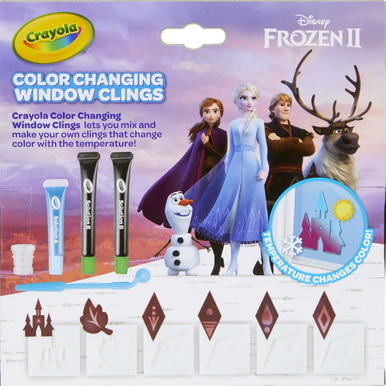 Crayola® Frozen II Color-Changing Window Clings Craft Kit (2-Pack)