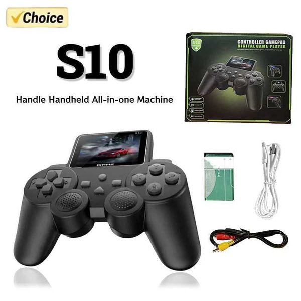 Game machine Video Game Console S10 Mini Remote Control Handles Handheld Console 520 Games AV Output Video Two Player Controller Kids Gift Z