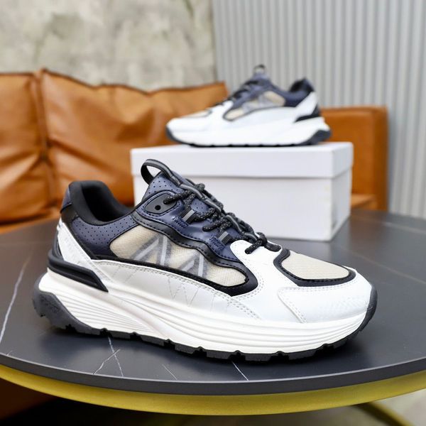Top Luxury Anti-slip Lite Runner Low Top Trainers Shoes City Walk Comfortable Leather & Water-resistant Fabric Sports Platform Sole Casual W
