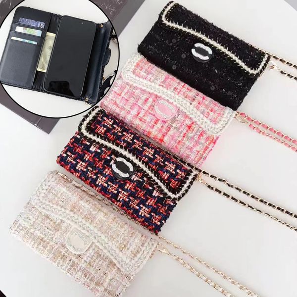 Women Crossbody Designer Phone Case For iPhone 15 Pro Max Cases Apple iPhone 14 Pro Max 13 12 11 XS Max XR 15 Plus Case Card holders Brand C