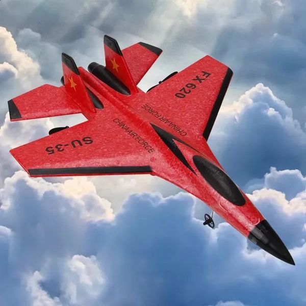 SU-35 MIG350 RC Airplanes Remote Control Glider Fighter Hobby 2.4G RC Plane Drones Foam Aircraft Toys for Boy Kids Children Gift 241223