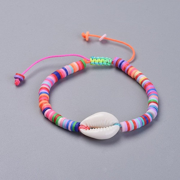 Handmade Polymer Clay Heishi Beads Kids Braided Bracelets