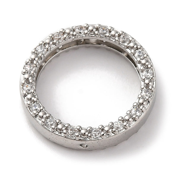 Placage de crémaillère en laiton avec cadre en perles de zircone cubique