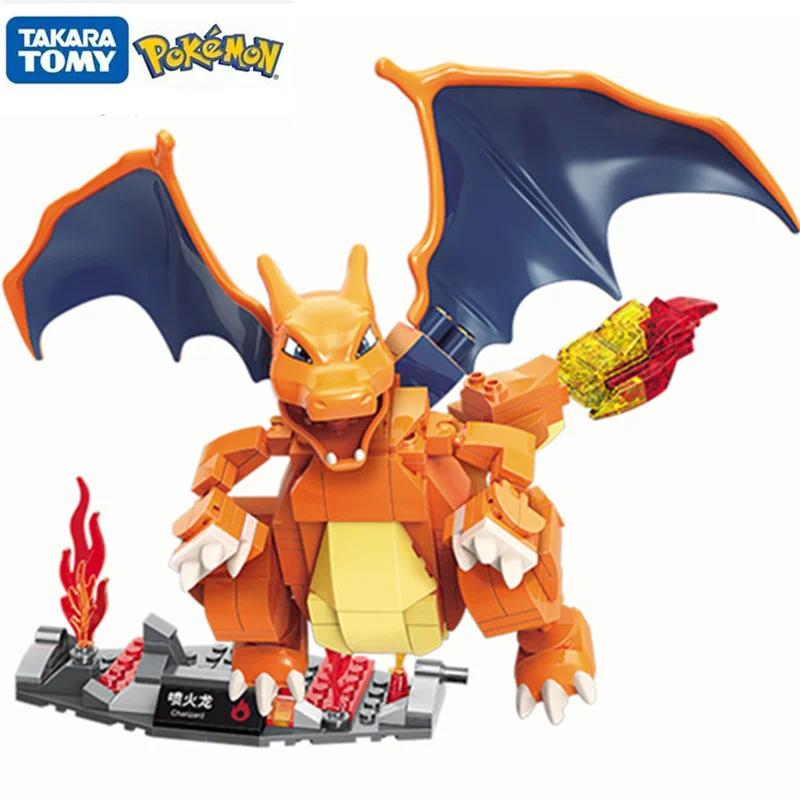 Original Box Anime Cartoon Pokemon Pikachu Bulbasaur Building Blocks Bricks Sets Movie Dolls Model Kids Toys for Children Gift Action Figure