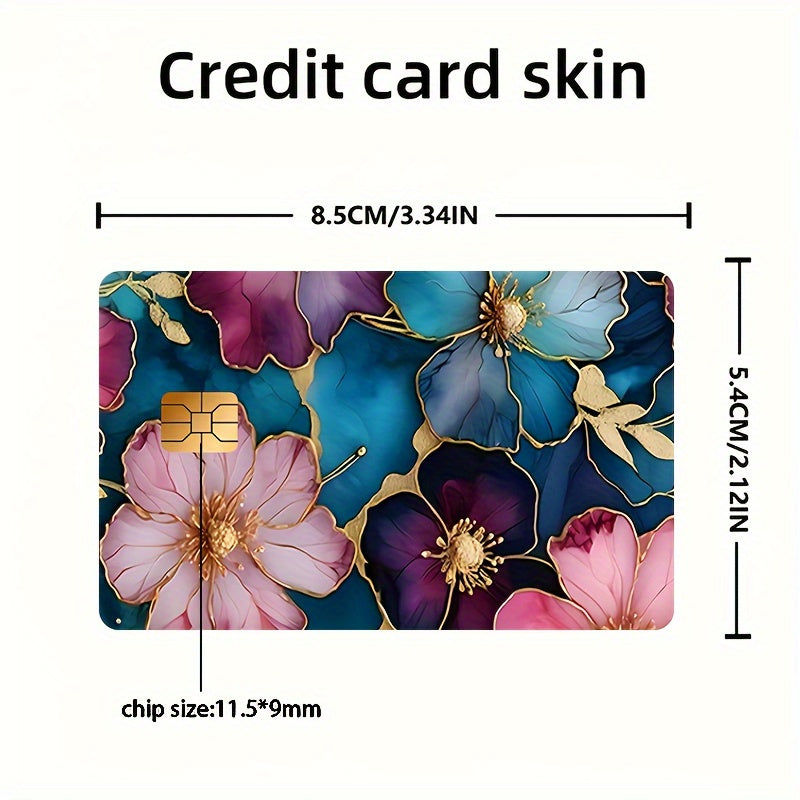 TEMU Beautiful Floral Credit Card Stickers, Suitable For Ebt, Transportation, Keys, Credit Cards, Debit Cards, Protect Bank Cards, Bubble-free,