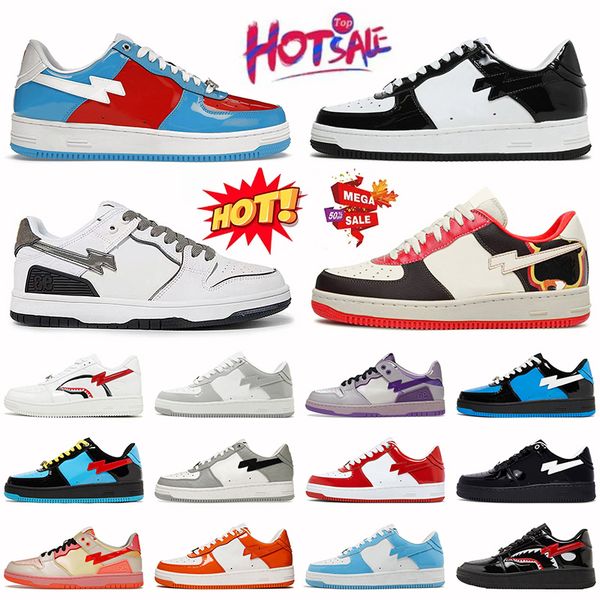 Top Fashion Shark Face SK8 Stas Skateboarding Sneakers Platform Leather Patent Camouflage Designer Casual Shoes Womens Mens Luxury Calfskin