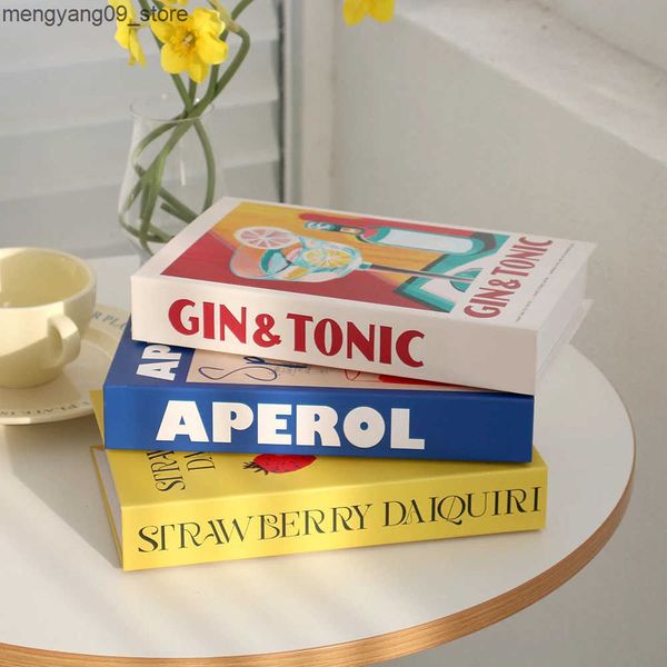 Other Home Decor Minimalist Retro Living Room Decoration Book Storage Box Model Abstract Figure Coffee Table Fake Books Luxury Decoration J2