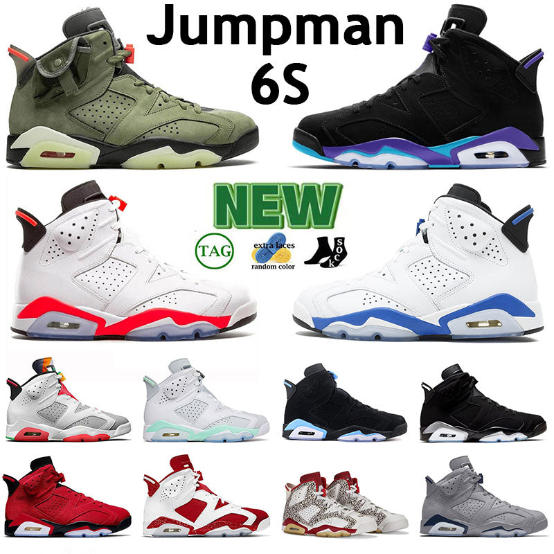 jmpman 6s Outdoor sports basketball sneakers Cactus Jack Gold Hoops Infrared White Midnight Navy Aqua Donda West DMP designer trainers big size:36-4