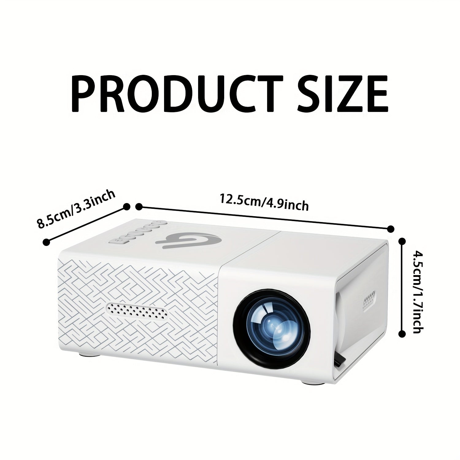 TEMU 2025 Mini Mobile Phone Projector, Fast Focus, Led Hd Projection, Easy To Connect To Mobile Phone-pc, Suitable For Office, Bedroom, Dormitory,