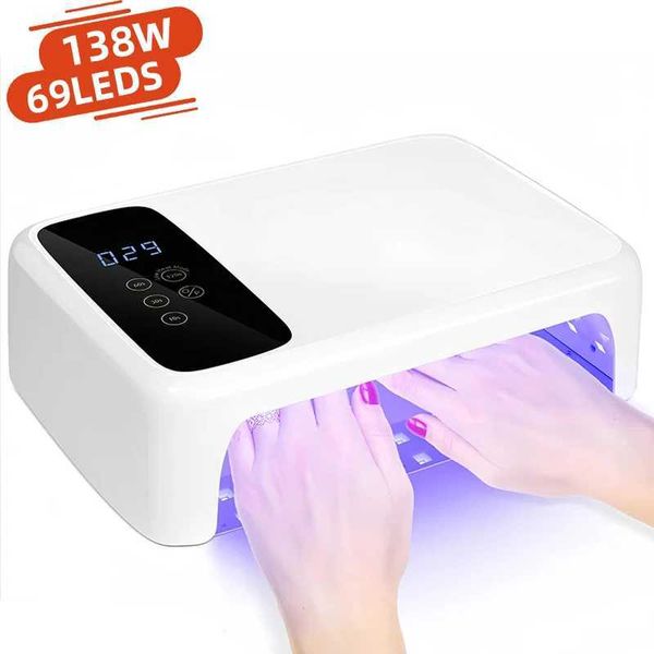 138W LED UV Nail Lamp 69LEDS Professional Powerful Gel Nail Dryer Nail Polish Curing Lamp For All Gel Nail Art Manicure Tools Y240801