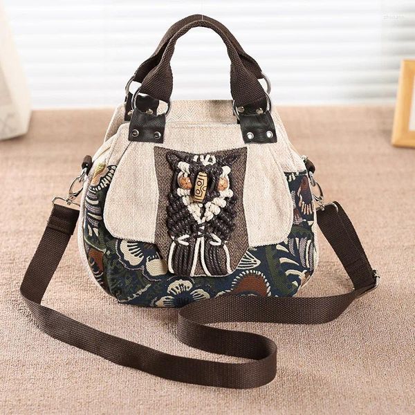 Duffel Bags Women&#039;s Bag Handbag Crossbody Ethnic Style Retro Fabric Can Be Stranded And Handheld