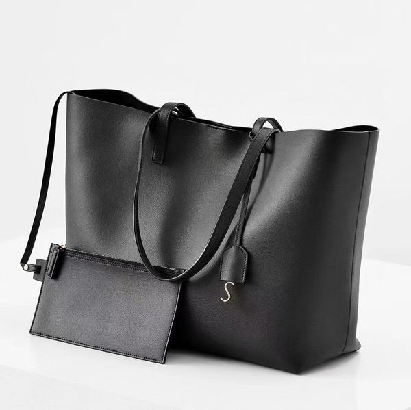 Mirror Quality Mens Shop Clutch the Tote Bag Leather Top Handle Shoulder Mother Shopping Crossbody Bag Designer Purse and Handbag Black Trav