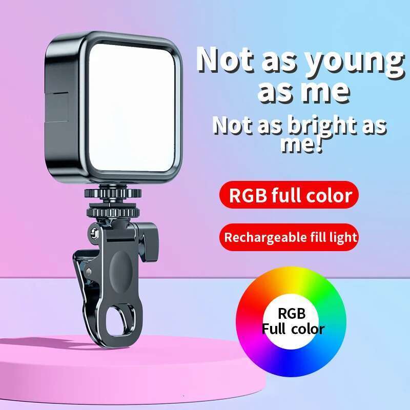 RGB fill live broadcast beauty light, full-color LED atmosphere light for all mobile phones, tablets, laptops and cameras