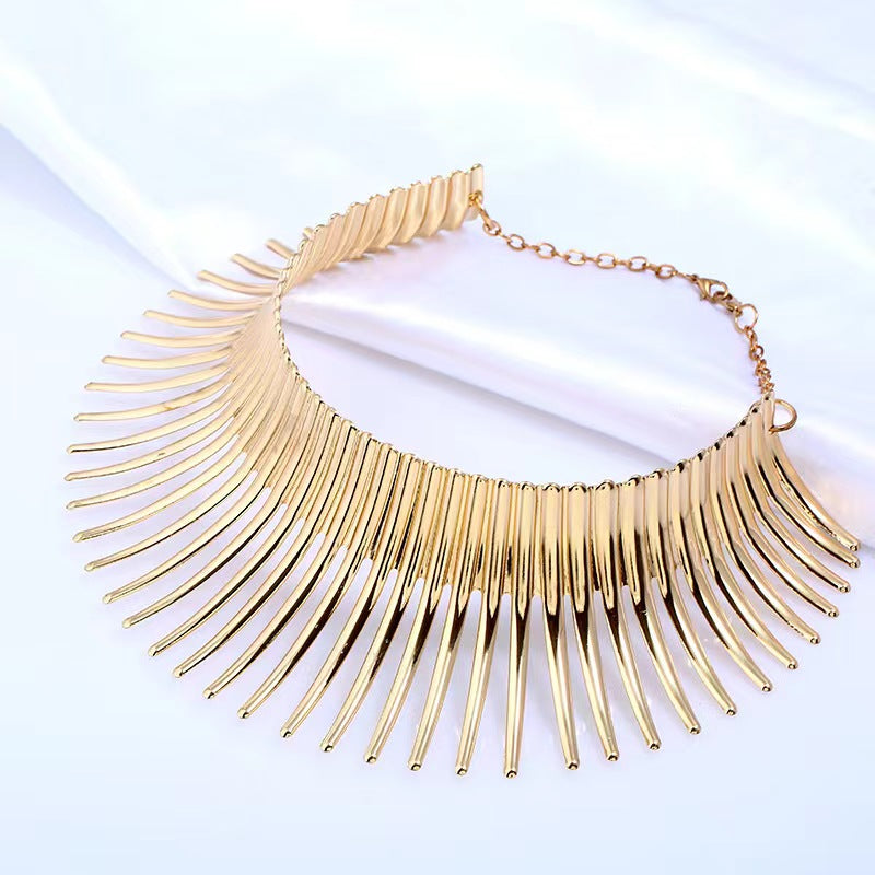 European and American Fashion Collar Blossoming Sunflower Collar Necklace Export Quality Clavicle