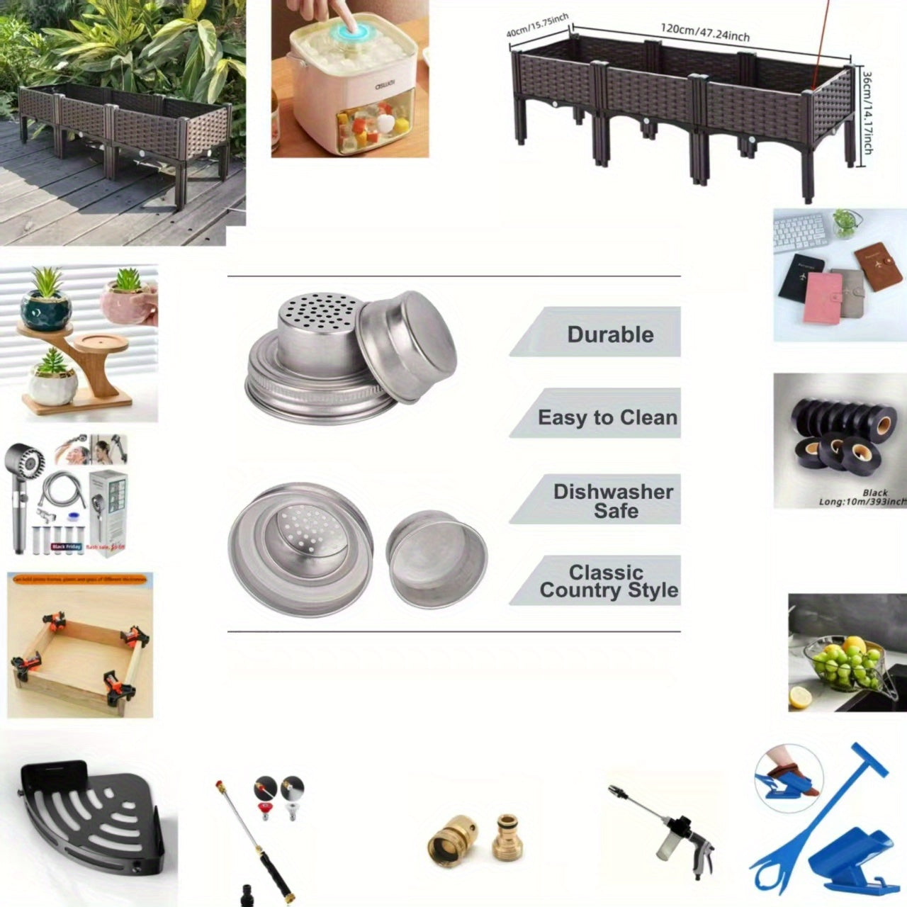 TEMU 304 Stainless Steel Lid Cocktail Shaker Salt Pepper Flour Filter Mason Jar Lid- Leak-proof Seasoning Jar Lid With Built-in Filter For Flour,