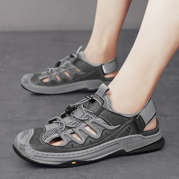 Genuine Summer Mens Casual Outdoor Leather Sandals for Men Beach Roman mens Shoes 8fbb