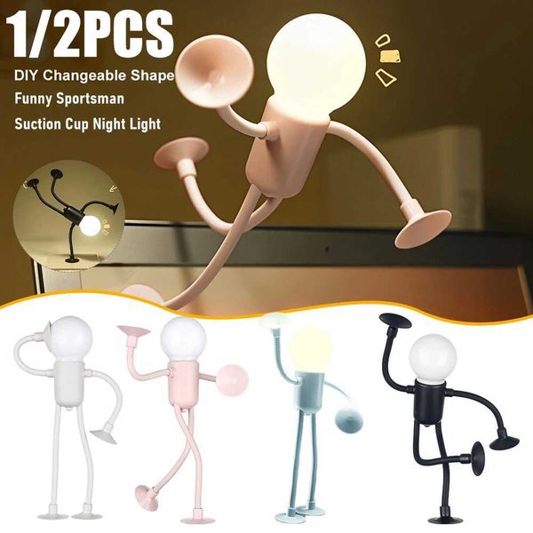 Moda de forma mutável Luz de luz Funny Sportsman Botão Bateria versátil Mini Lamp Creative Ornament ADSORTORTION Z250108