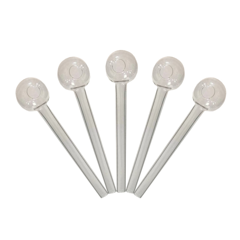 Glass Smoking Oil Burner Pipes Straight Tube Pipe Water Oils Rigs Nail Bongs Transparent Hand Bubbler 10cm