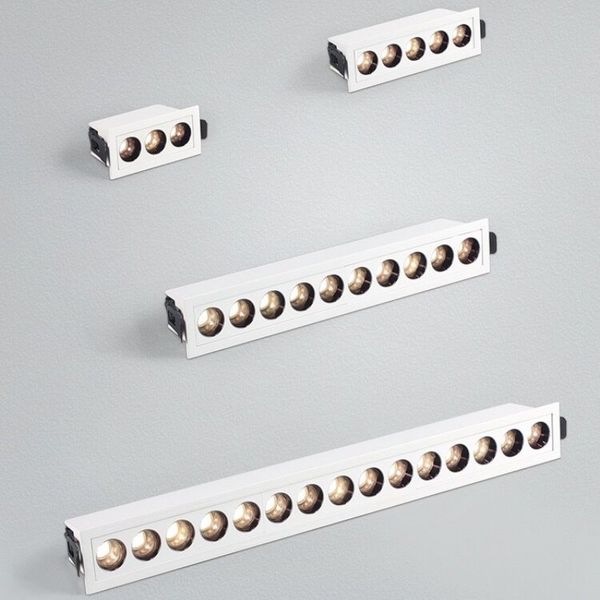 Dimmable LED Downlight Spot Light6W 10w 20W 30W line light bar creative linear long strip living room corridor light Recessed