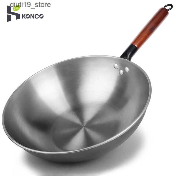 Pans Cast iron pot non stick pot Chinese iron pot low oil smoke cast iron pot induction cookware for kitchen use J241207