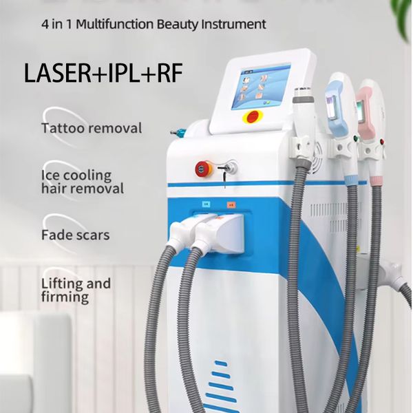 Multifunction Q Switched ND Yag Tattoo Removal Carbon RF Face Skin Machines Elight Opt Ipl Hair Removal 4 In 1 Laser Hair Removal Machine