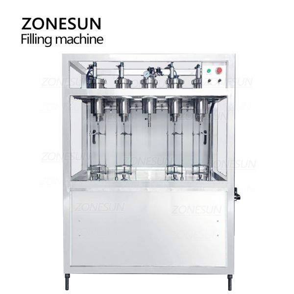 ZONESUN ZS-DG4 Beer Filling Machine Equipressure Foamy Liquid Alcoholic Carbonated Sparkling Aerated Drinks Bottle Production