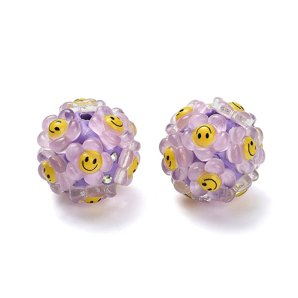 Polymer Clay Rhinestone Beads with Resin