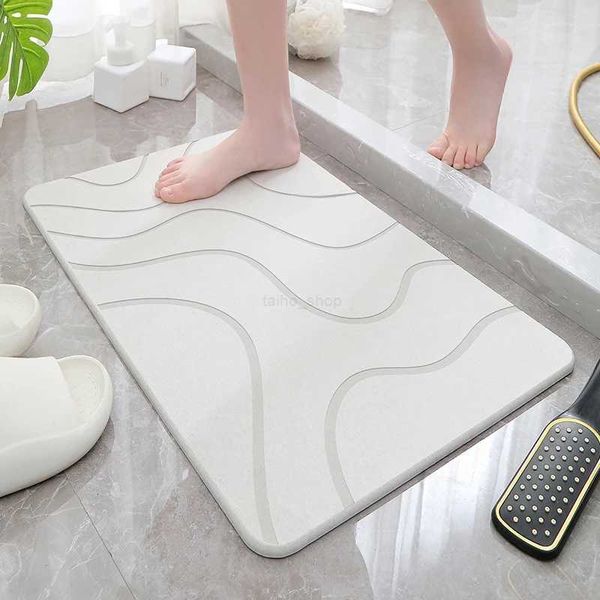 4Pcs Diatom Mud Carpet Water-absorbent Mats Bath Floor Mats Kitchen Bathroom Entry Door Mats Non Slip Square Foot RugXJ240807