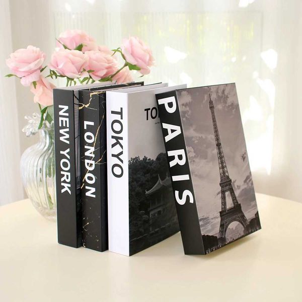 Modern luxury decorative books coffee table books boxes artificial books home decor W240826