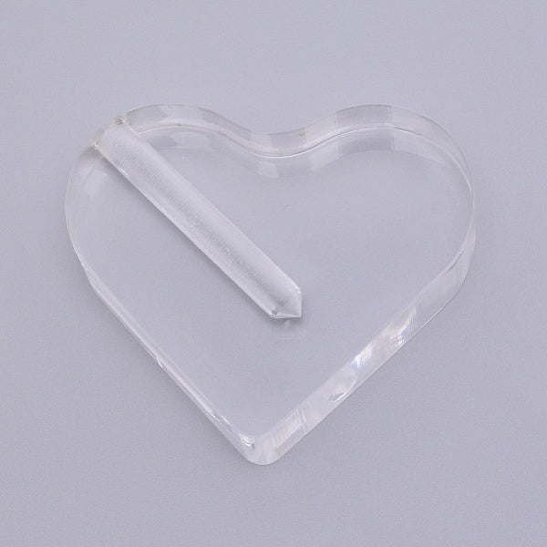 Vase à bourgeons transparent en acrylique en forme de cœur