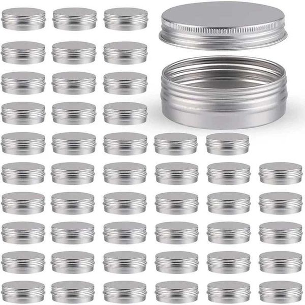Storage Bottles Jars 10pcs 5g 10g 15g 20g 30g 50g 60g Metal Round Tins Aluminum Empty Silver Cans With Screw Lid For Salve Spices Candles Li