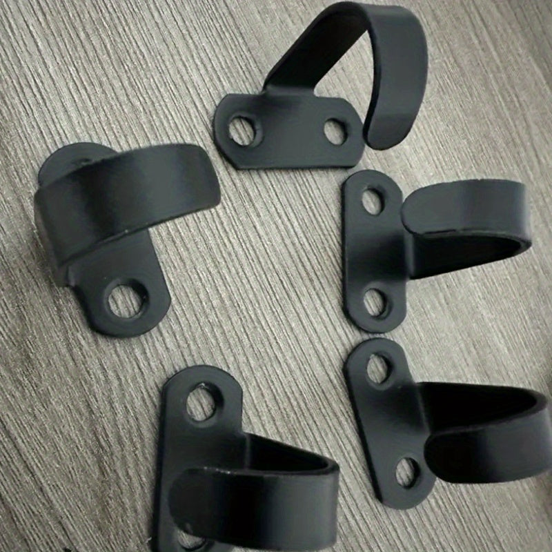 TEMU 5pcs Black Metal Ceiling Hooks - Easy Wall Mount Hangers For Plants, Bird Feeders, Lights & Decor - Indoor & Outdoor Use