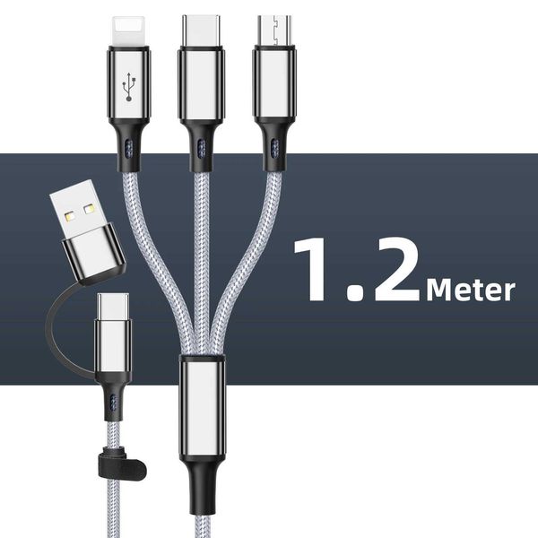 3-in-1 charging cable C-type miniature charger phone cable multiple USB charging cables multiple USB charging cables Y250108