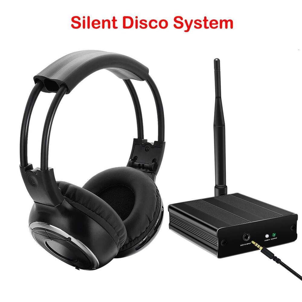 500M Distance Silent Disco Folding Wireless Headphones - Quiet Clubbing Party Big Package