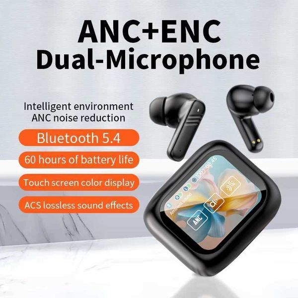 V5.4 Earphone Wireless Earbuds Touch Color Sn Earphones set phone Anc-Enc Noise Reduction Gamer Sports Z241218