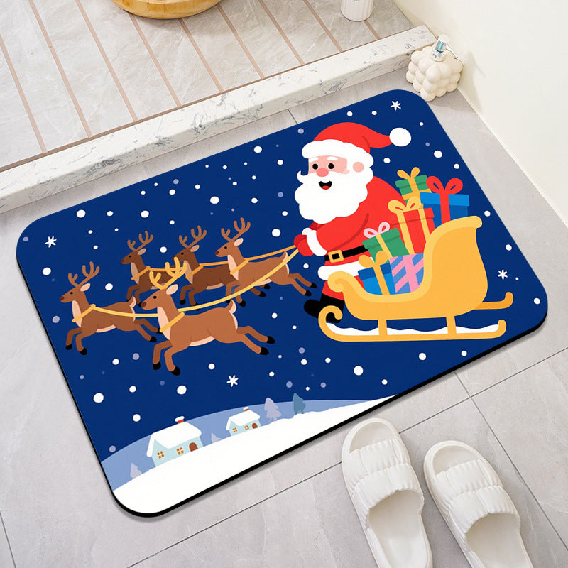 2025 Bath Mat, Bathroom Rugs Non Slip Washable Thin Absorbent Quick Dry Bath Mat Fits Under Door Bathroom Floor Mat