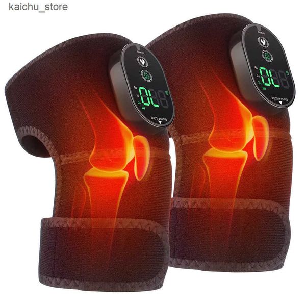 Electric massagers 3 IN 1 Electric Heating Knee Massager Therapy Shoulder Brace Hot Compress Support Belt For Arthritis Joint Injury Relax M