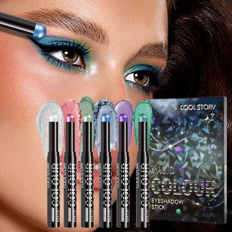 24 Colors Eyeshadow Stick Pen Pearly Lustre Metallic Sdger Shadow Long-lasting Waterproof Brighten Eye Makeup Cosmetics X250726